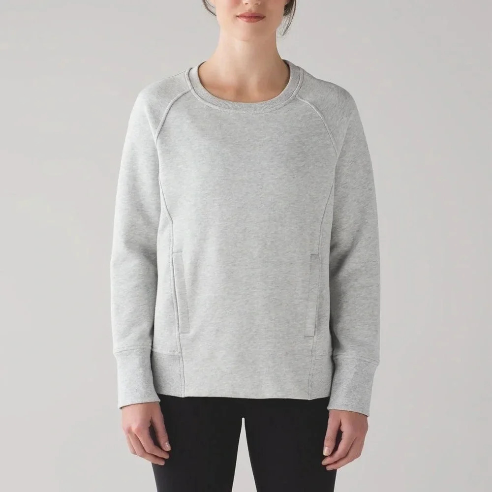 Lululemon Back To It Crew - Heathered Vapor - 12